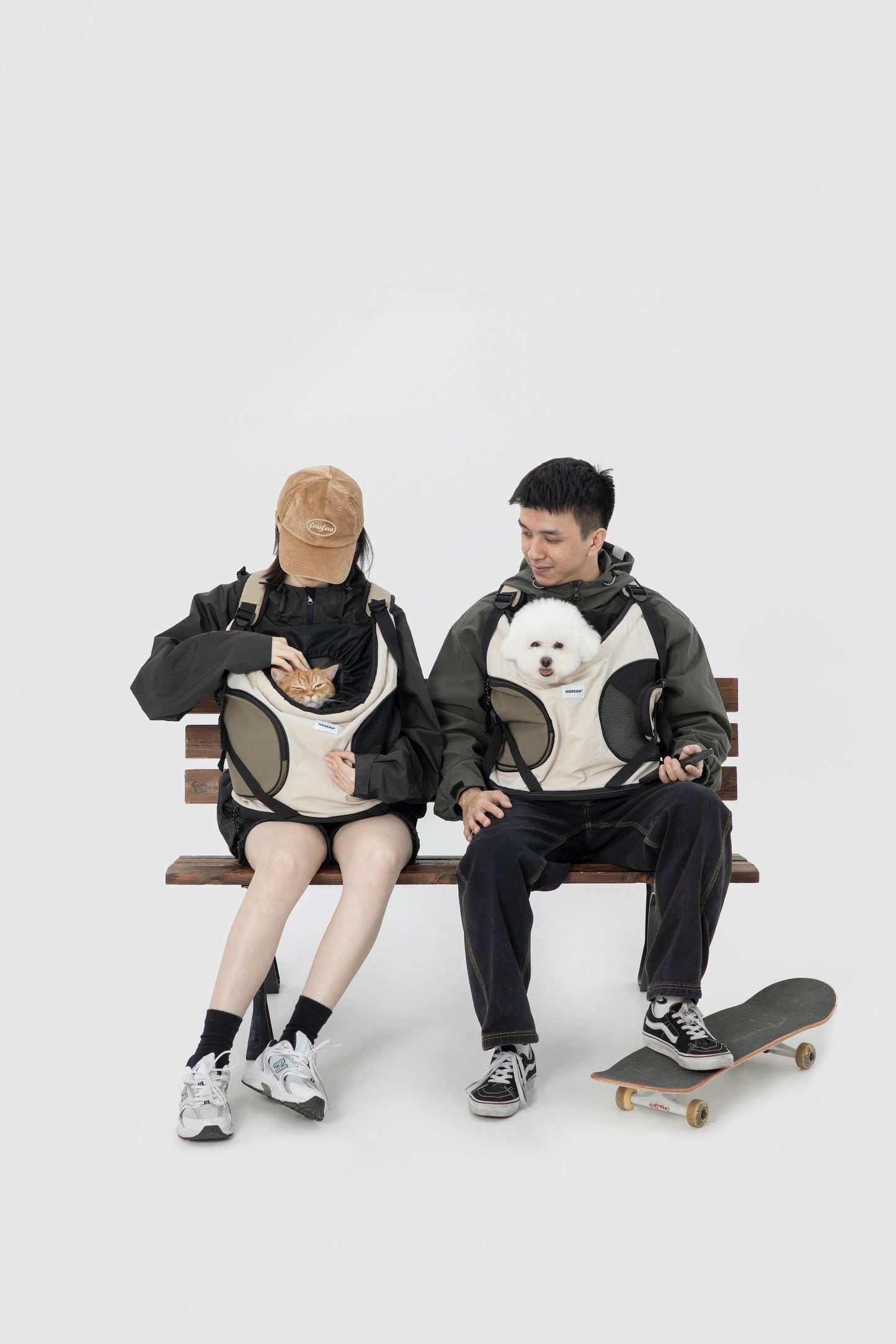 Zaino porta-animali frontale stile tote per cani e gatti